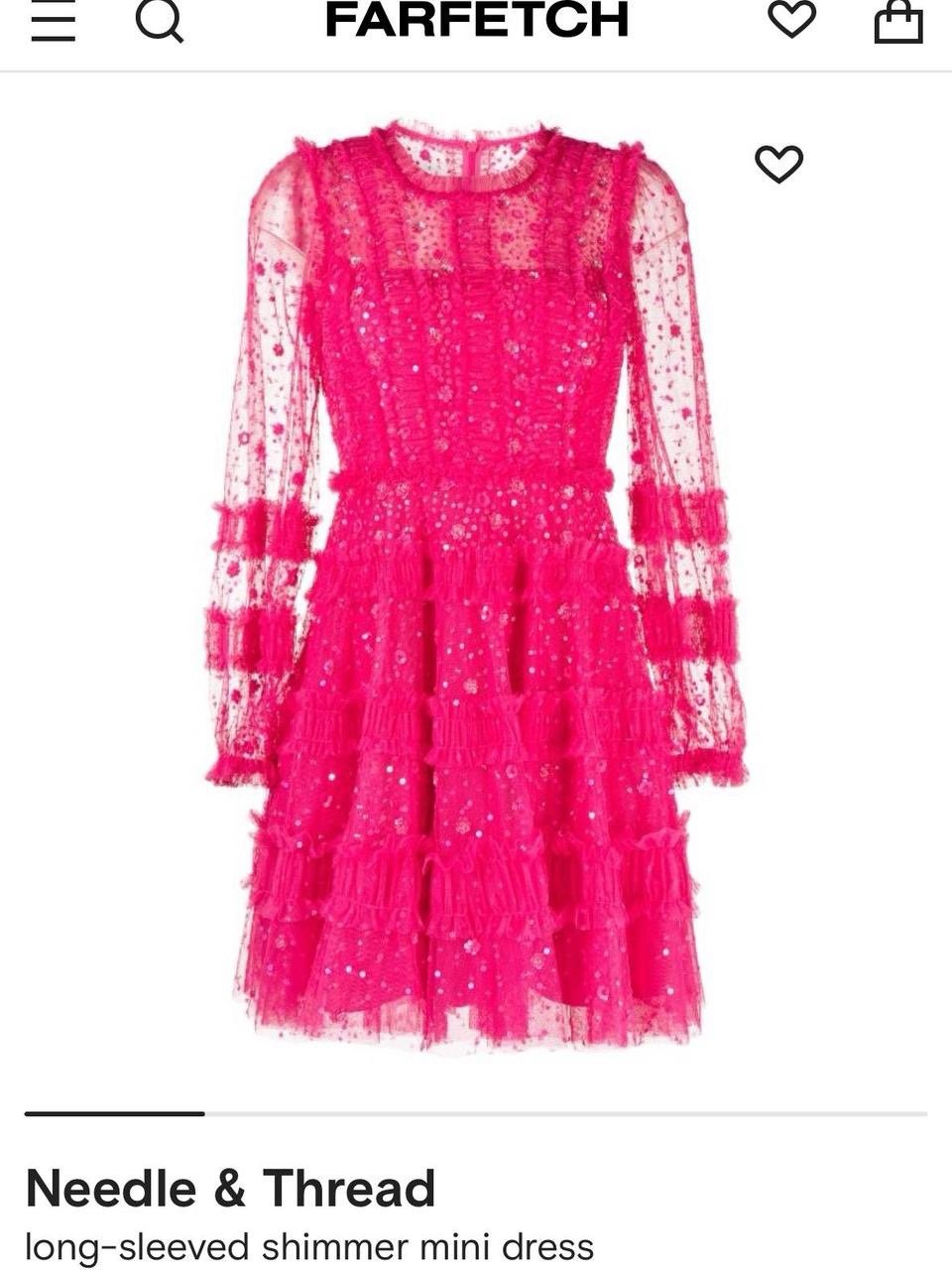 NEEDLE & THREAD Shimmer Micro Mini Dress (SIZE 6)