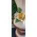 Vintage Italian Capodimonte Vase Tall Flower Trim Fluted Floral Large