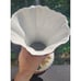 Vintage Italian Capodimonte Vase Tall Flower Trim Fluted Floral Large