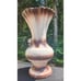 Vintage Italian Capodimonte Vase Tall Flower Trim Fluted Floral Large