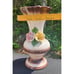 Vintage Italian Capodimonte Vase Tall Flower Trim Fluted Floral Large