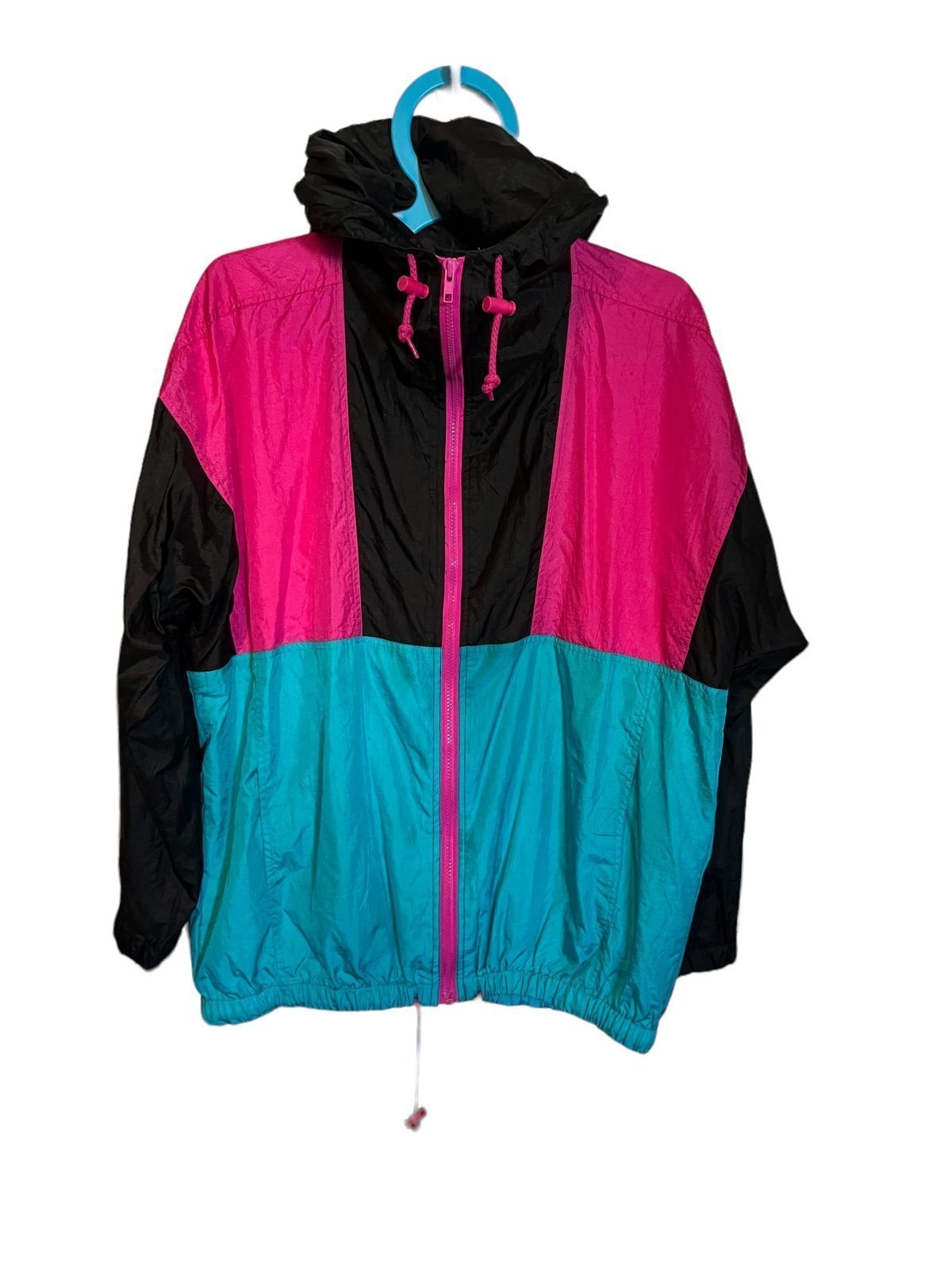 Vintage Women’s Red Pepper Action Wear Multicolor Windbreaker Size Large