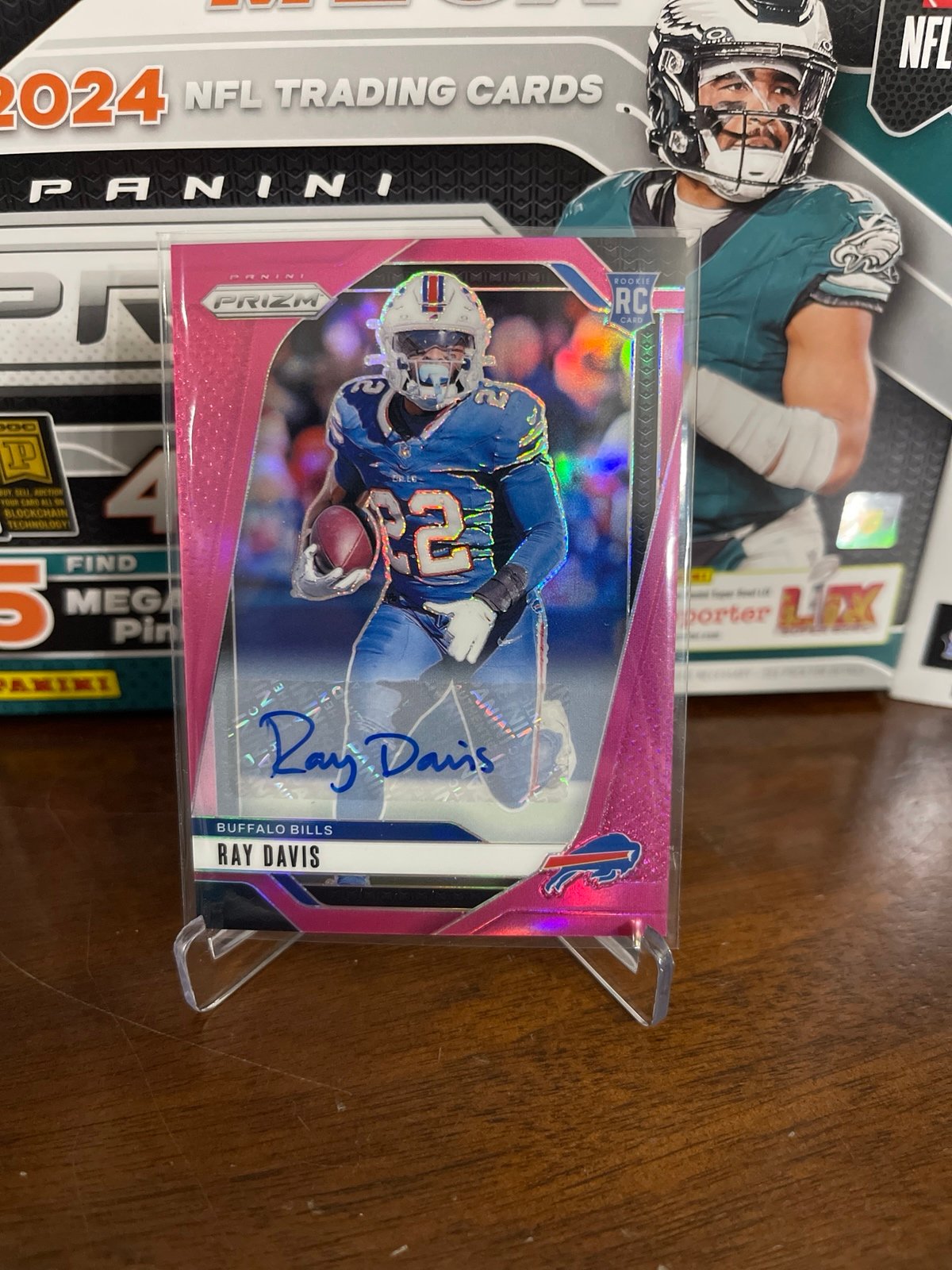 2024 Prizm Ray Davis Rookie Auto Pink Prizm Bills