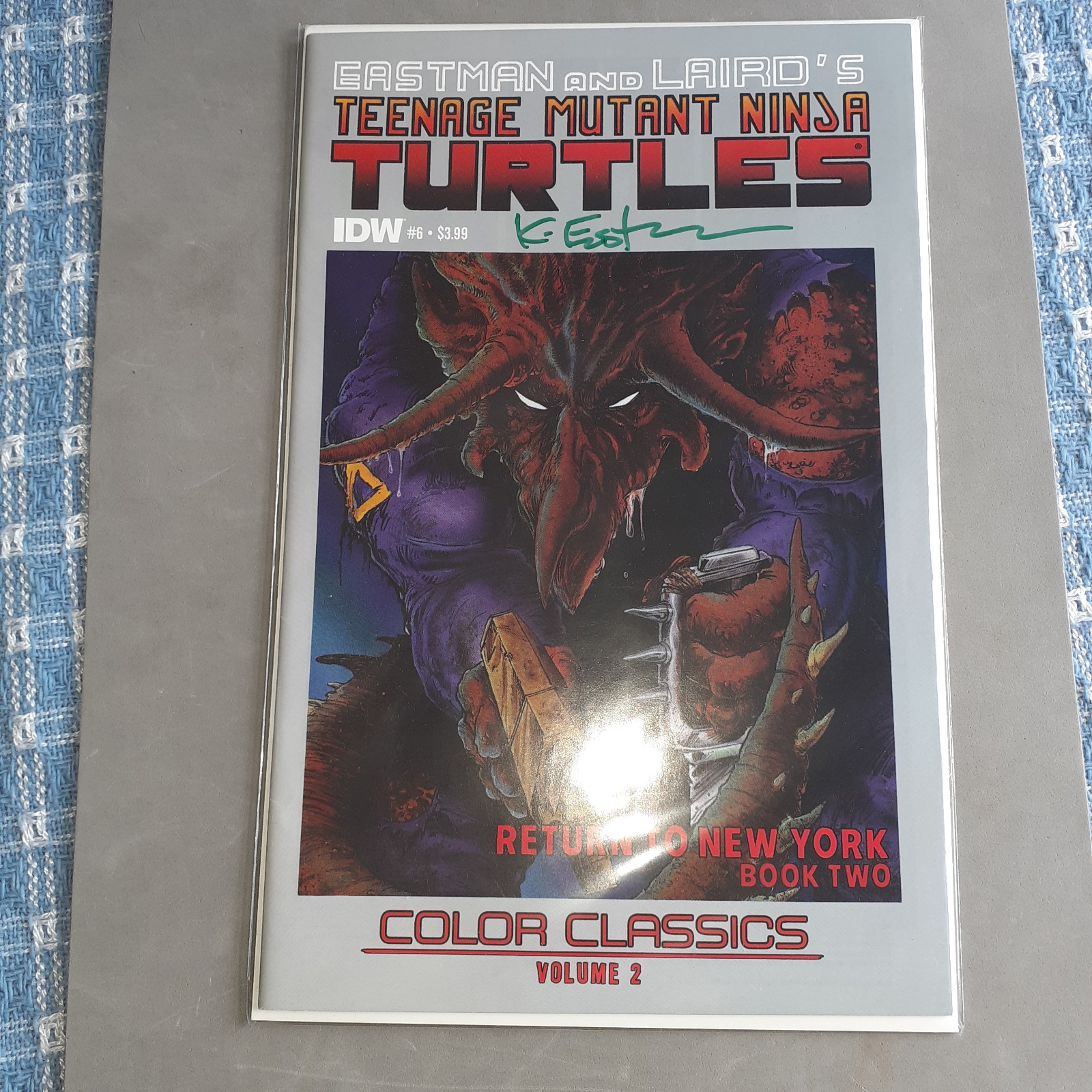 eastman and lairds tmnt comics color classic vol 2 #6 IDW Comics signed