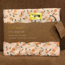 Bright Spirit Peaches Melon Bed Sheets Twin