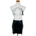 NWT Current Mood X Dolls Kill Black Vegan Leather Studded Garter Belt Mini Skirt