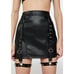 NWT Current Mood X Dolls Kill Black Vegan Leather Studded Garter Belt Mini Skirt