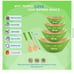 Bamboo ceramic serving bowls
