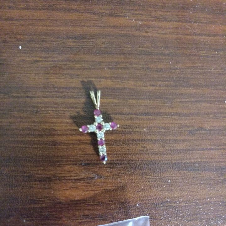 14 K cross pendant