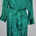 VICTORIA'S SECRET Dressing Robe Green Brocade Lounge Ware Gold Label Vintage P/S