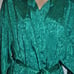 VICTORIA'S SECRET Dressing Robe Green Brocade Lounge Ware Gold Label Vintage P/S
