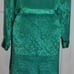 VICTORIA'S SECRET Dressing Robe Green Brocade Lounge Ware Gold Label Vintage P/S