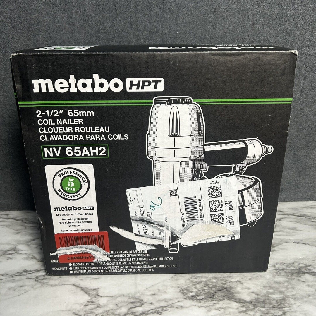 Metabo HPT NV65AH2M 15 Degree 2-1/2 Coil Siding Nailer New.