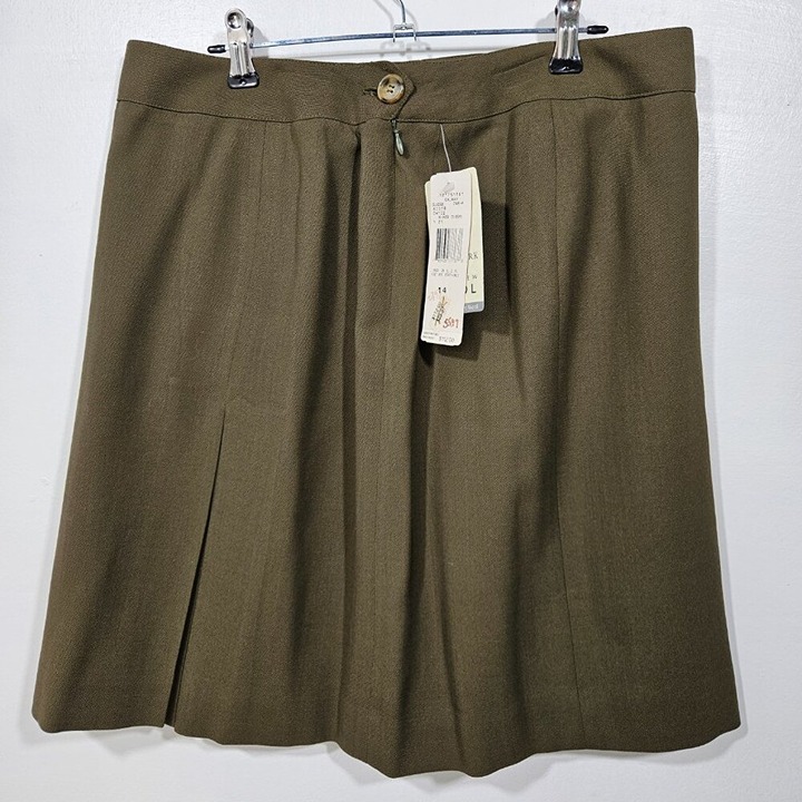 Jones New York Front Pleated Skirt - NWT - 100% PURE NEW WOOL Size 14 (139-23)