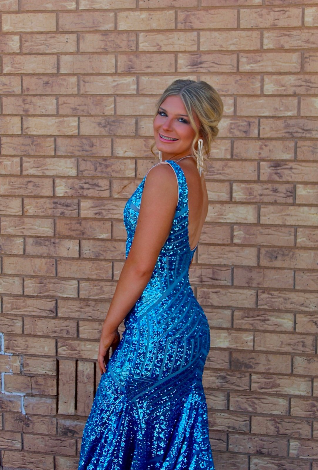blue jovani prom dress