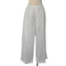 Caroline Rose Linen Wide-Leg Ankle Pants White Semi-Sheer Made in USA Size L