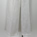 Caroline Rose Linen Wide-Leg Ankle Pants White Semi-Sheer Made in USA Size L