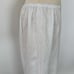 Caroline Rose Linen Wide-Leg Ankle Pants White Semi-Sheer Made in USA Size L