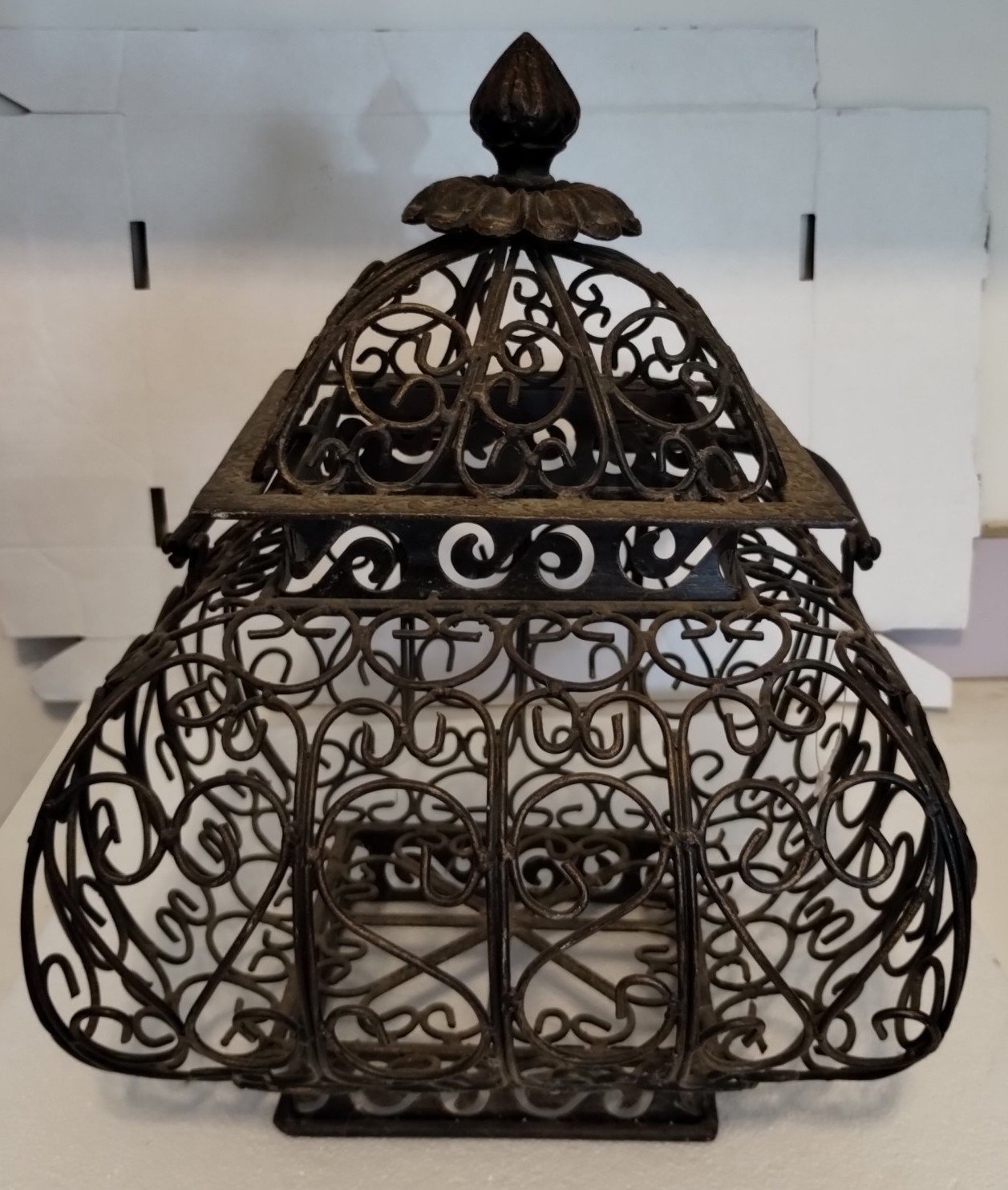 Vintage wrought iron basket