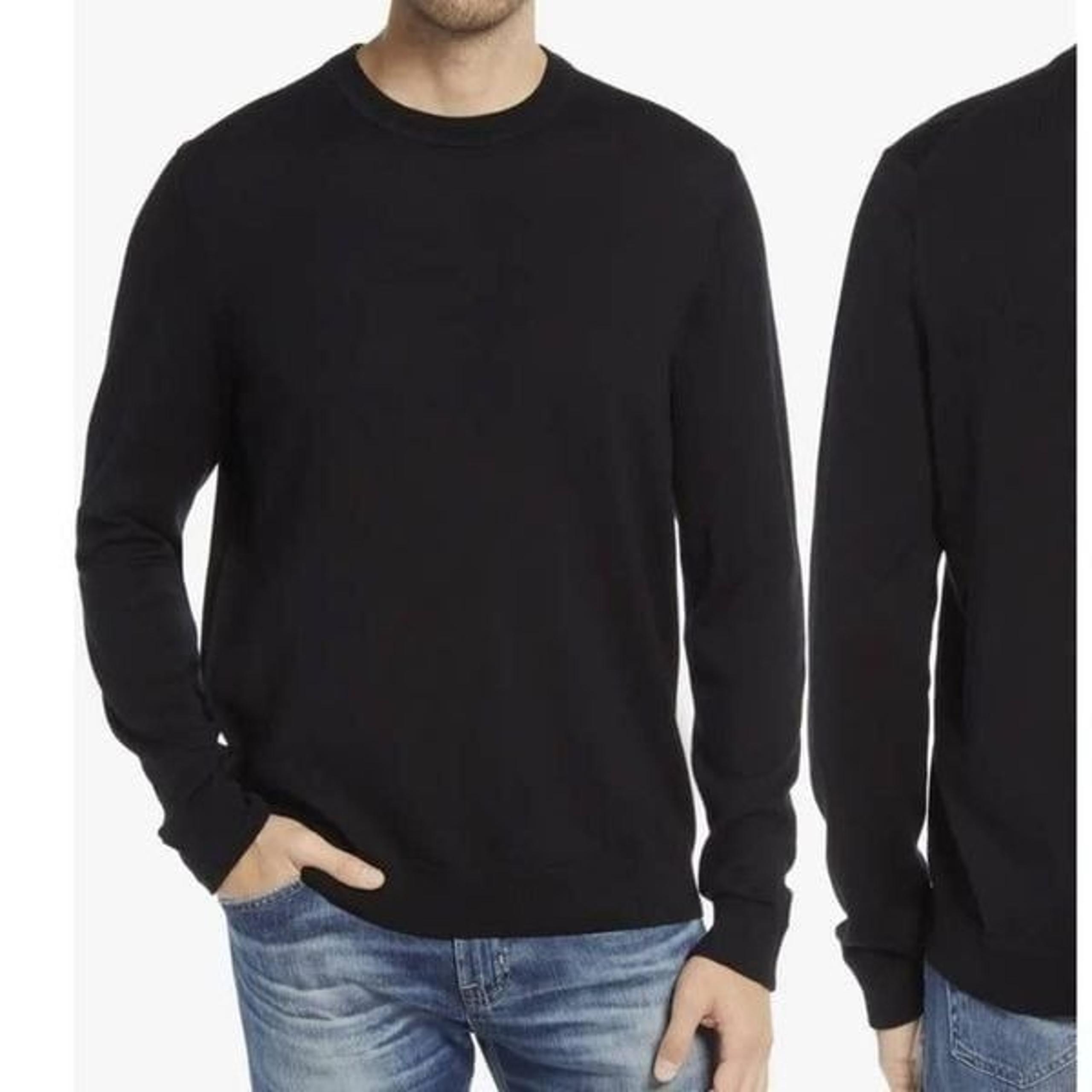 Nordstrom Men’s Merino Crewneck Sweater In Black Sz M