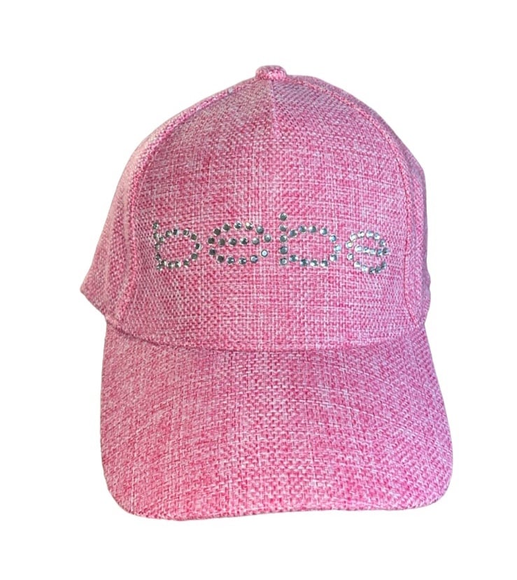 NWT Bebe OS Rhinestone logo cap