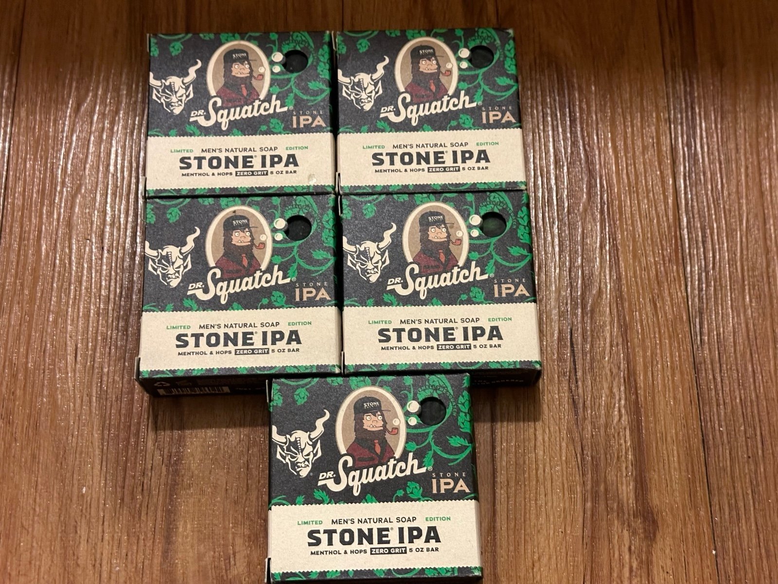 Dr Squatch Stone IPA Limited Edition Bar Soap Lot of 5
