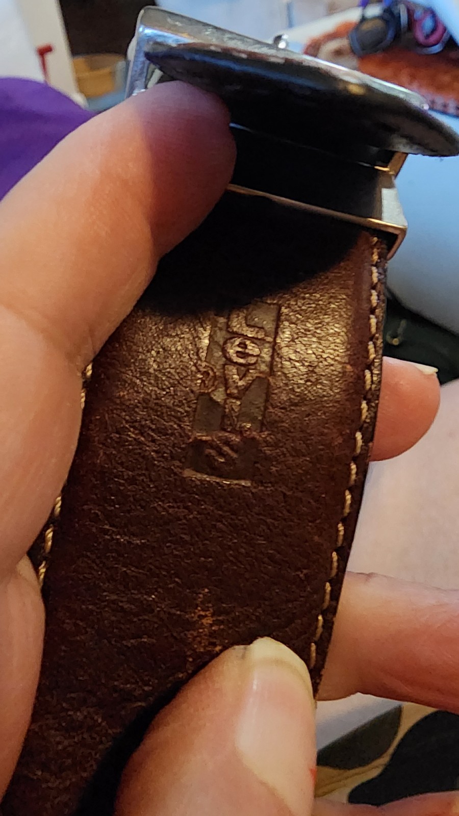 Men's Levi's Belt. Size 34. Brown Belt. Distressed Beautifully.