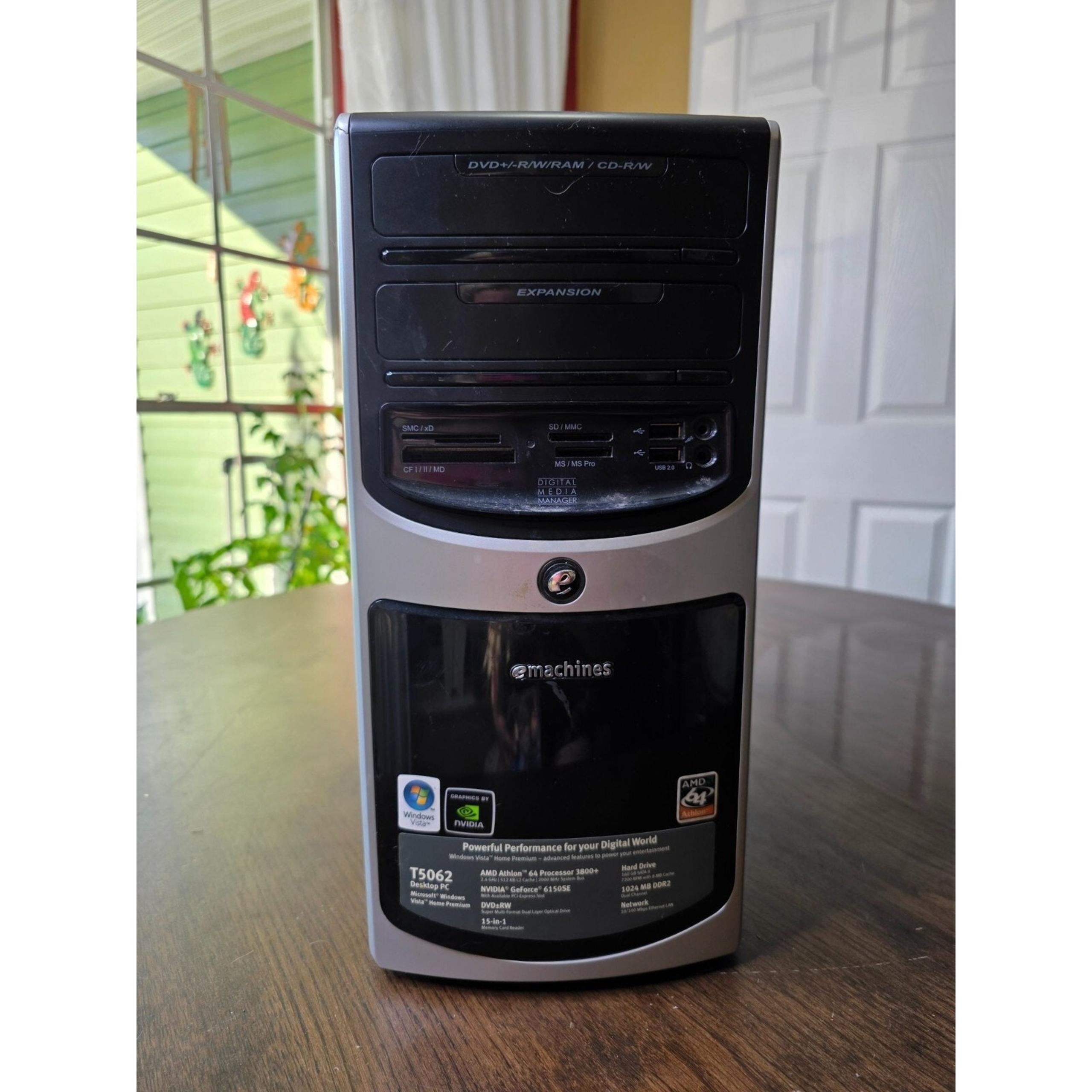 EMachines T5062 Desktop PC AMD Athlon 64 Processor 3800+ 1GB RAM 160GB Hard Driv