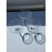 Curved Stem Martini Glasses Retro Art Glasses 6oz Set of 4