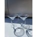 Curved Stem Martini Glasses Retro Art Glasses 6oz Set of 4