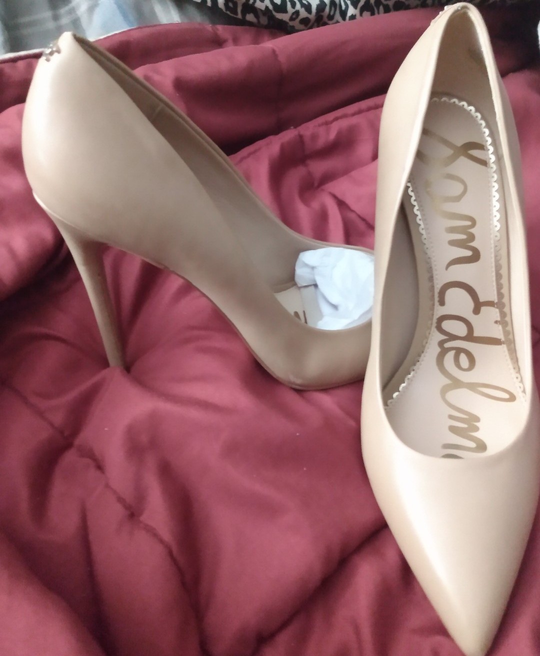 Sam Edelman 4 1/2 inch cream colored heels size 9