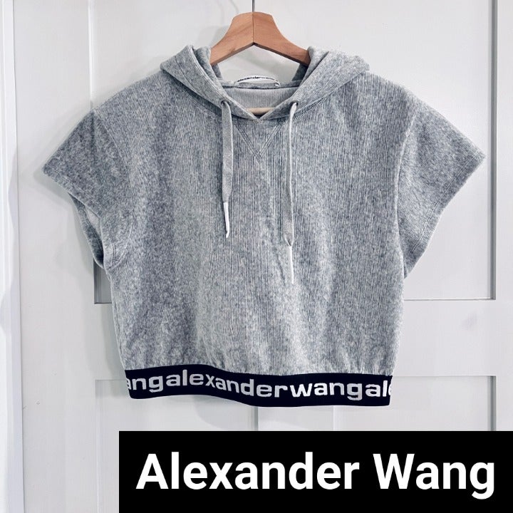 Alexander Wang cropped short-sleeve hoodie
