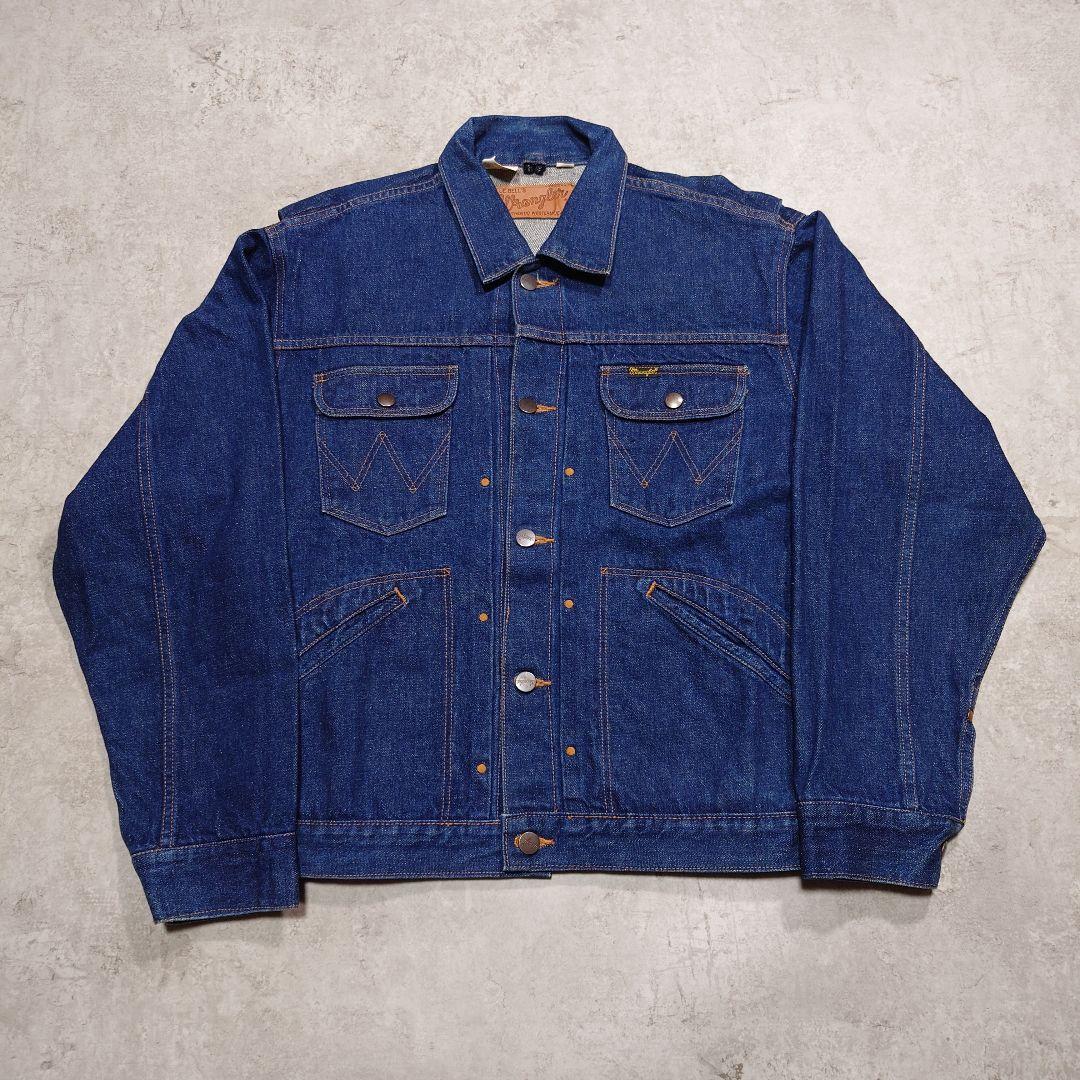 90s 00s Wrangler 111MJ Denim Jacket, Dark Blue, Size L
