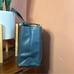 Hunter Short Original Rubber Tote Bag Square Monogram Medium Teal Blue Gray