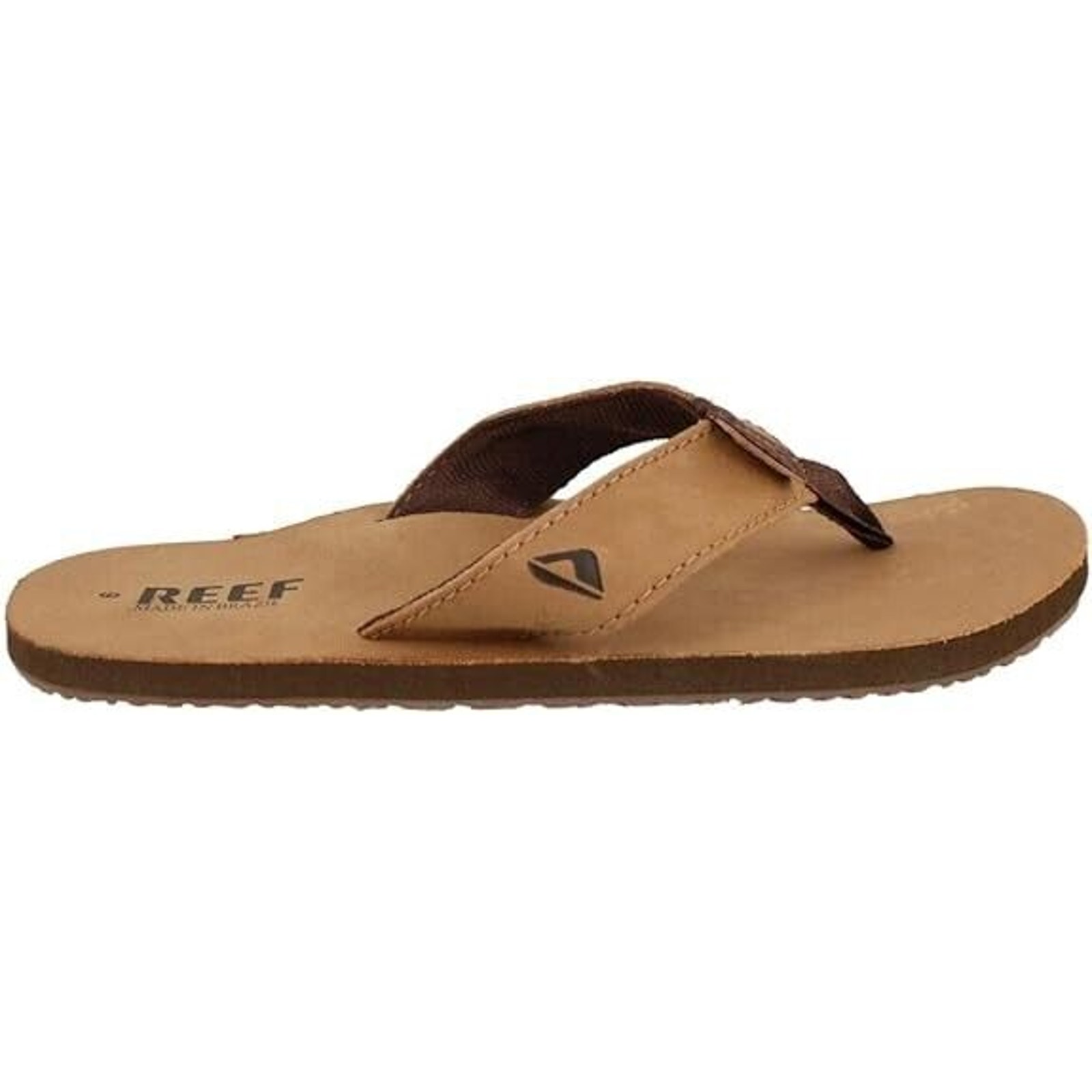 Reef Men's Leather Smoothy Sandal 9 Bronze Brown