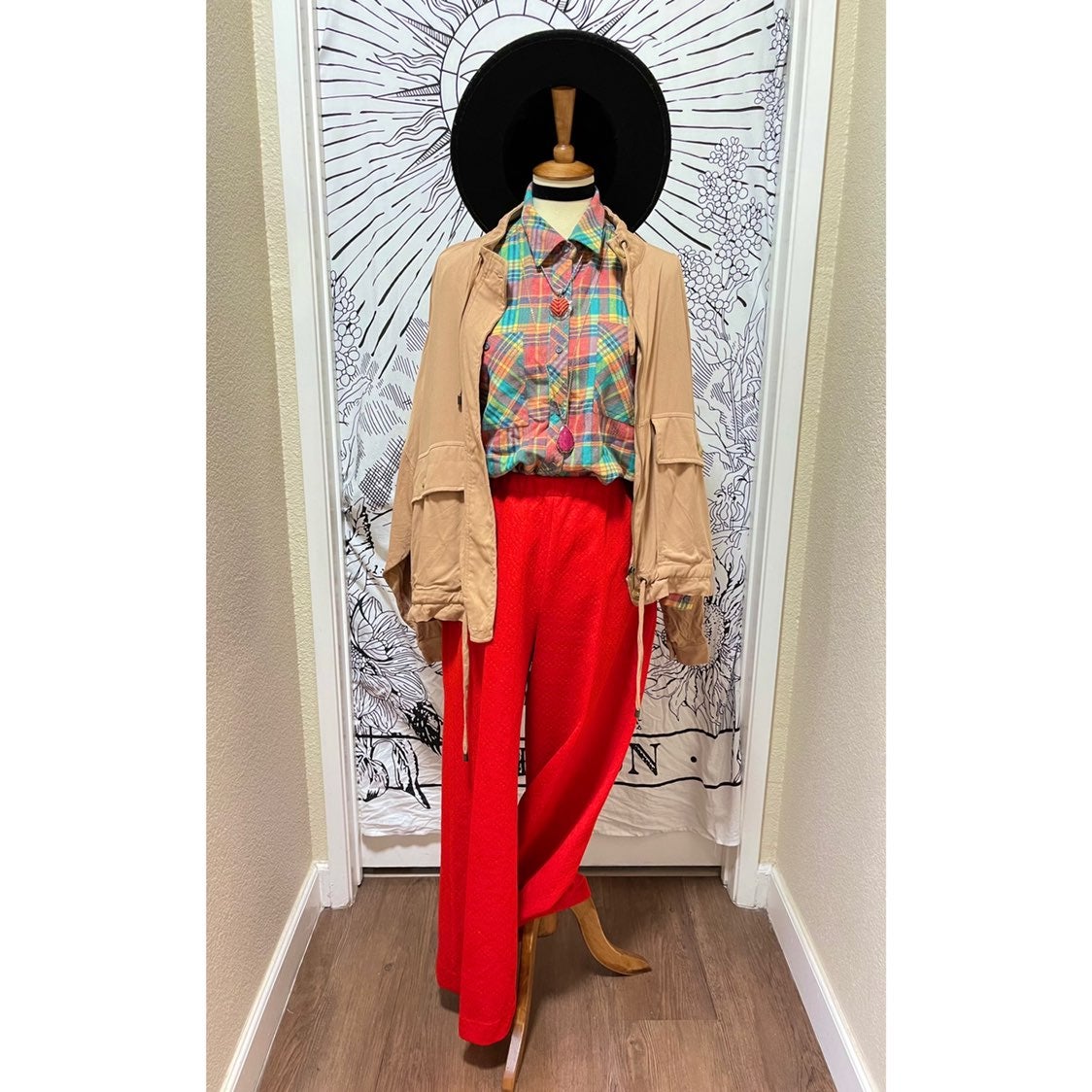 Amazing plaid Angora shirt