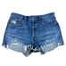 LEVIS Blue Distressed Button Fly Denim Cut Off Shorts Women's 32 Levi's 501