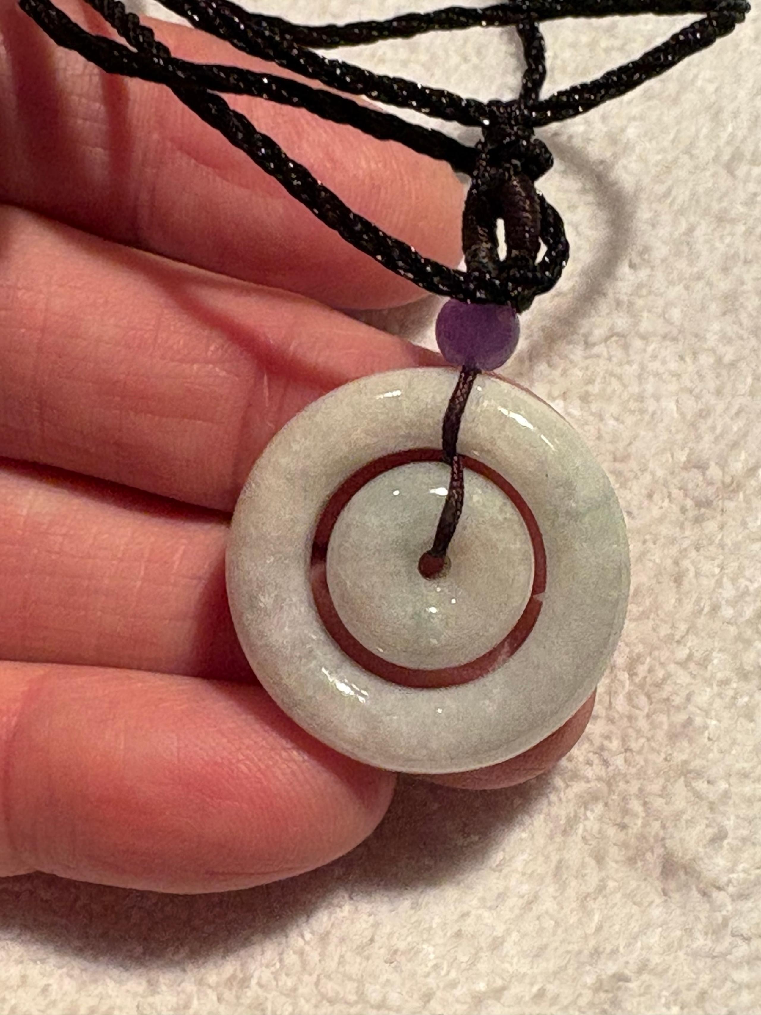 DOUBLE SAFETY BUCKLE PEACE BUCKLE PENDANT Adjustable Cord NECKLACE 9822