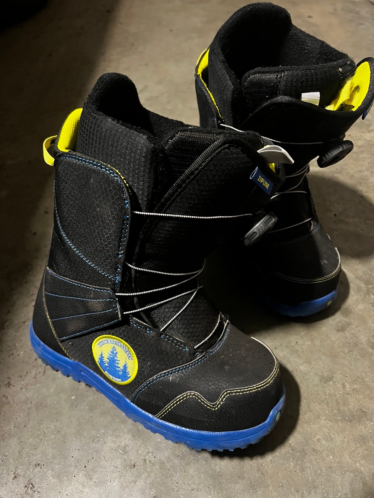 Burton snowboard zipline BOA Boots SIZE 7Y