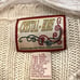 Vintage Crystal-Kobe Cable Knit Sweater L/G Ivory Wool Ramie Blend Crewneck