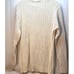 Vintage Crystal-Kobe Cable Knit Sweater L/G Ivory Wool Ramie Blend Crewneck
