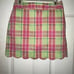 Vintage Lilly Pulitzer Plaid Print Scalloped Hem Skort