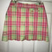 Vintage Lilly Pulitzer Plaid Print Scalloped Hem Skort
