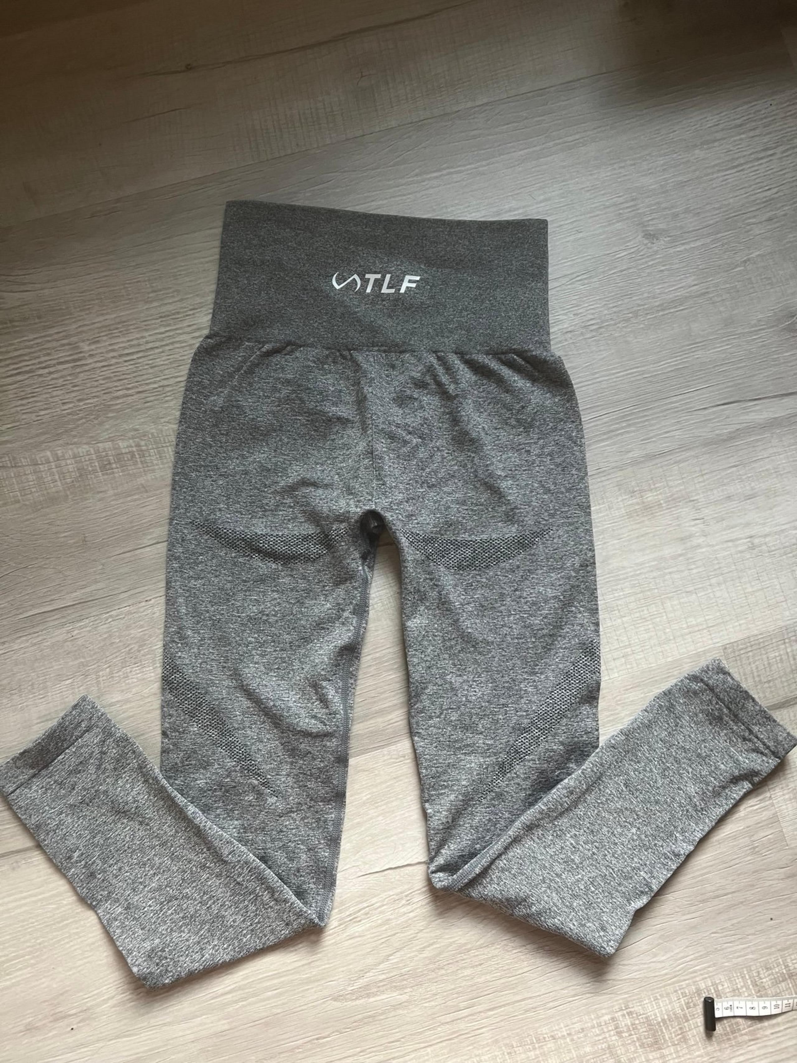 Women’s TAKE LIFE FURTHER TLF GRAY fitness athletic leggings small contour