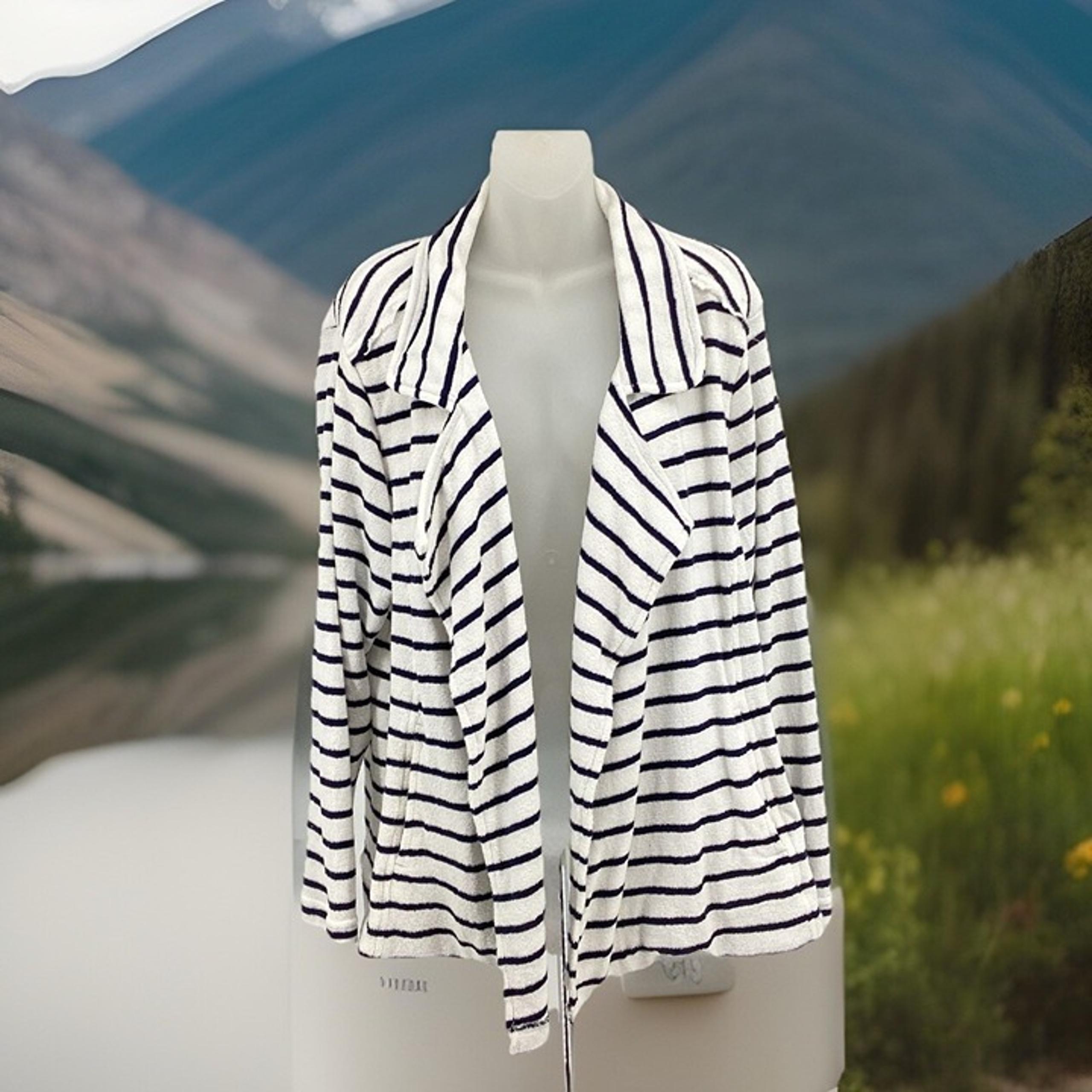Caslon Womens Size 2X Terrycloth Open Front Beach Cardigan Lightweight Jacket