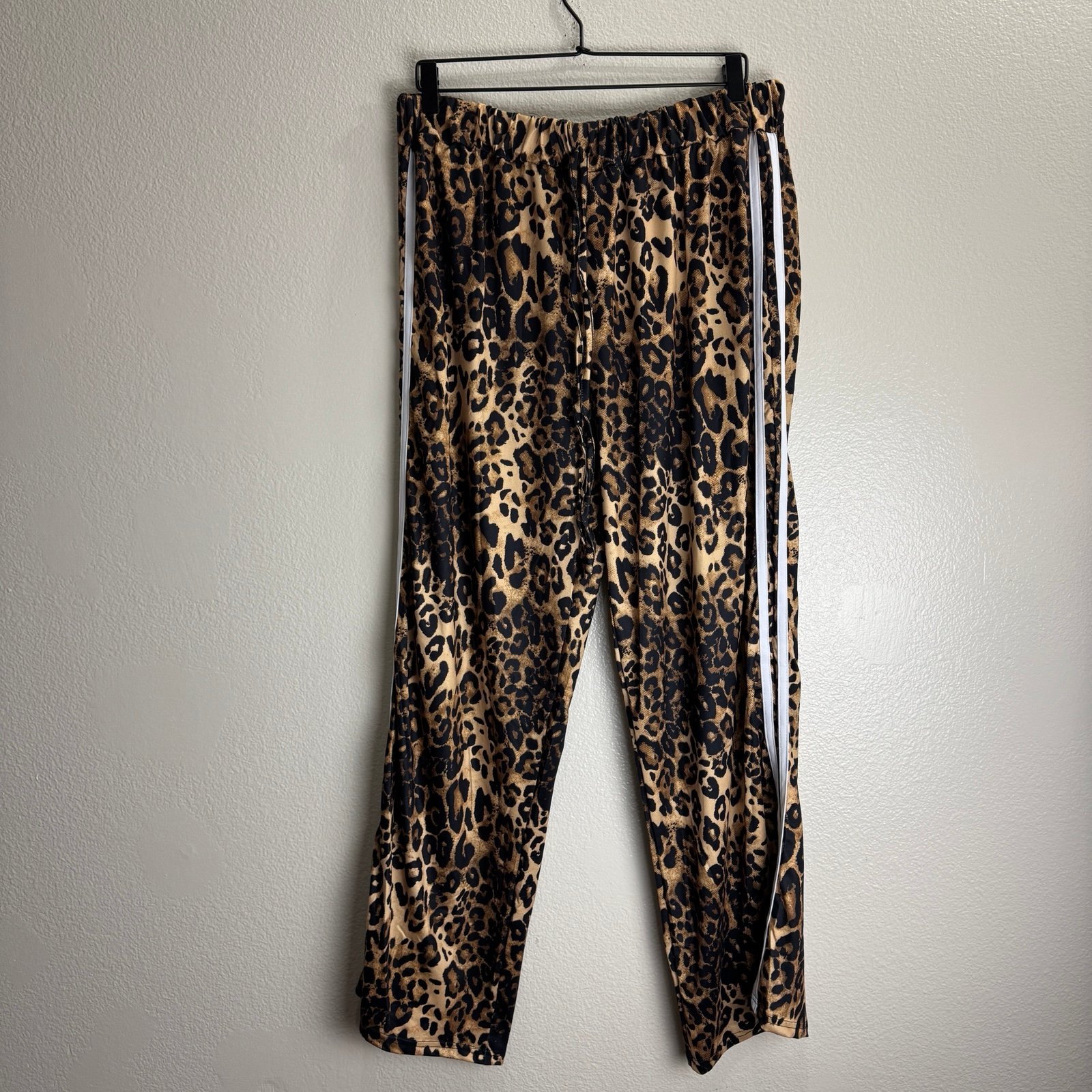 Leopard Vintage Track Style Pants Size XXL Unisex