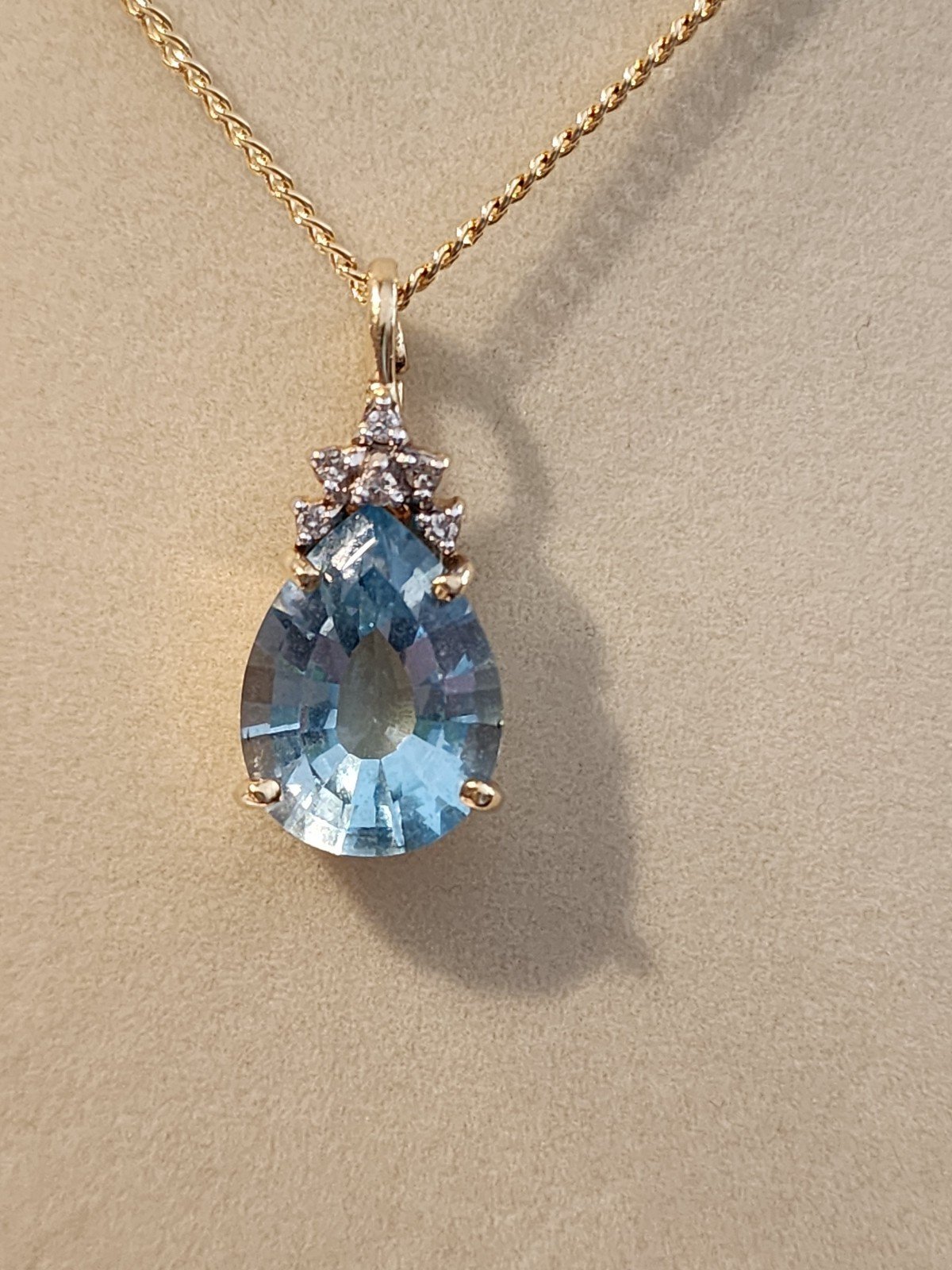 Topaz and Diamond Necklace