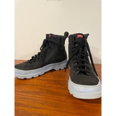 Camper Brutus High Top Sneakers Canvas Lace Up Casual Shoes Black 39 8.5