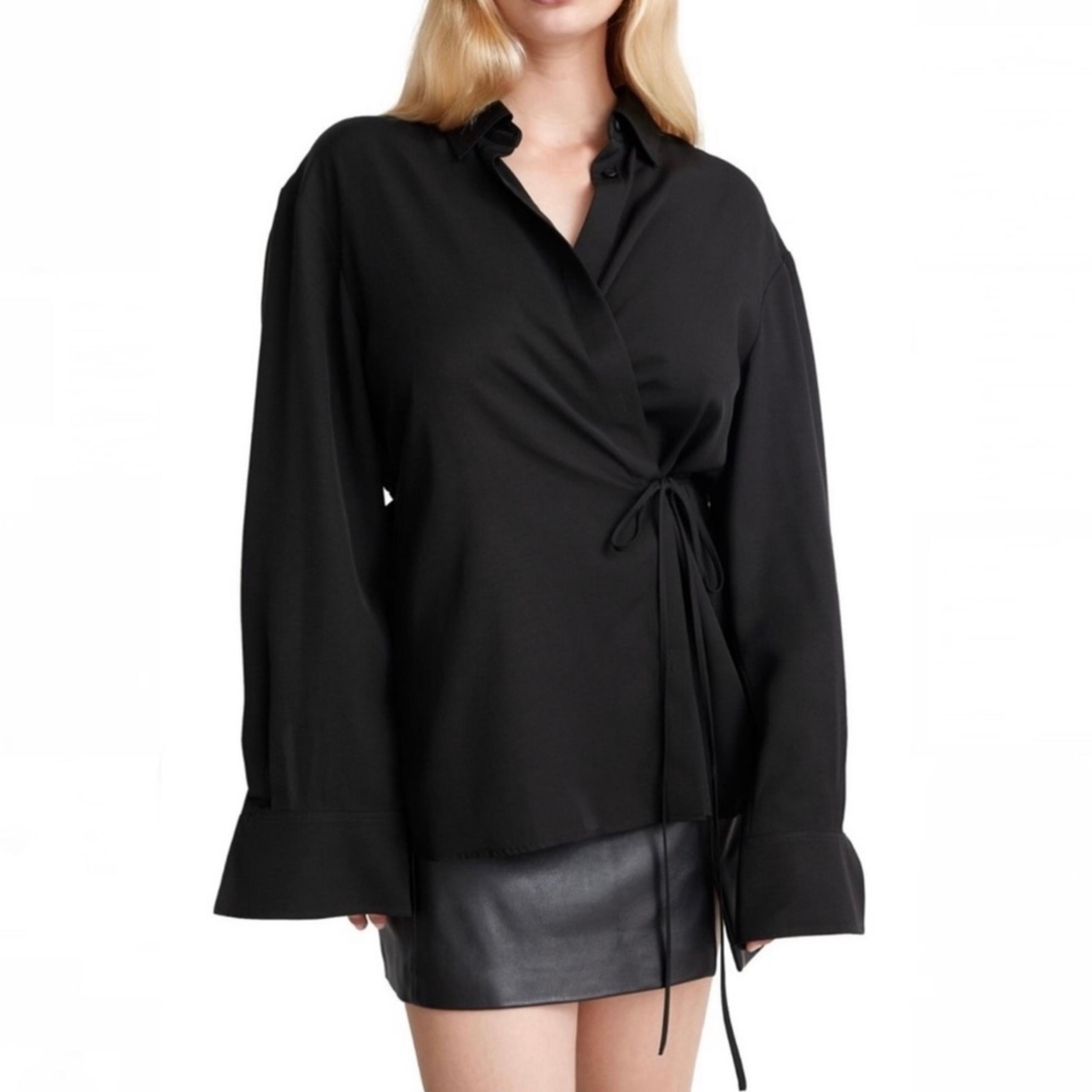 NEW & OTHER STORIES BLACK BUTTON-DOWN SHIRT