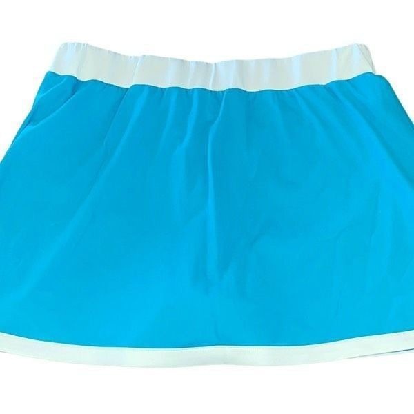 Addison Bay Womens Contrast Trim Rally Golf Tennis Athletic Skort Blue Medium NW